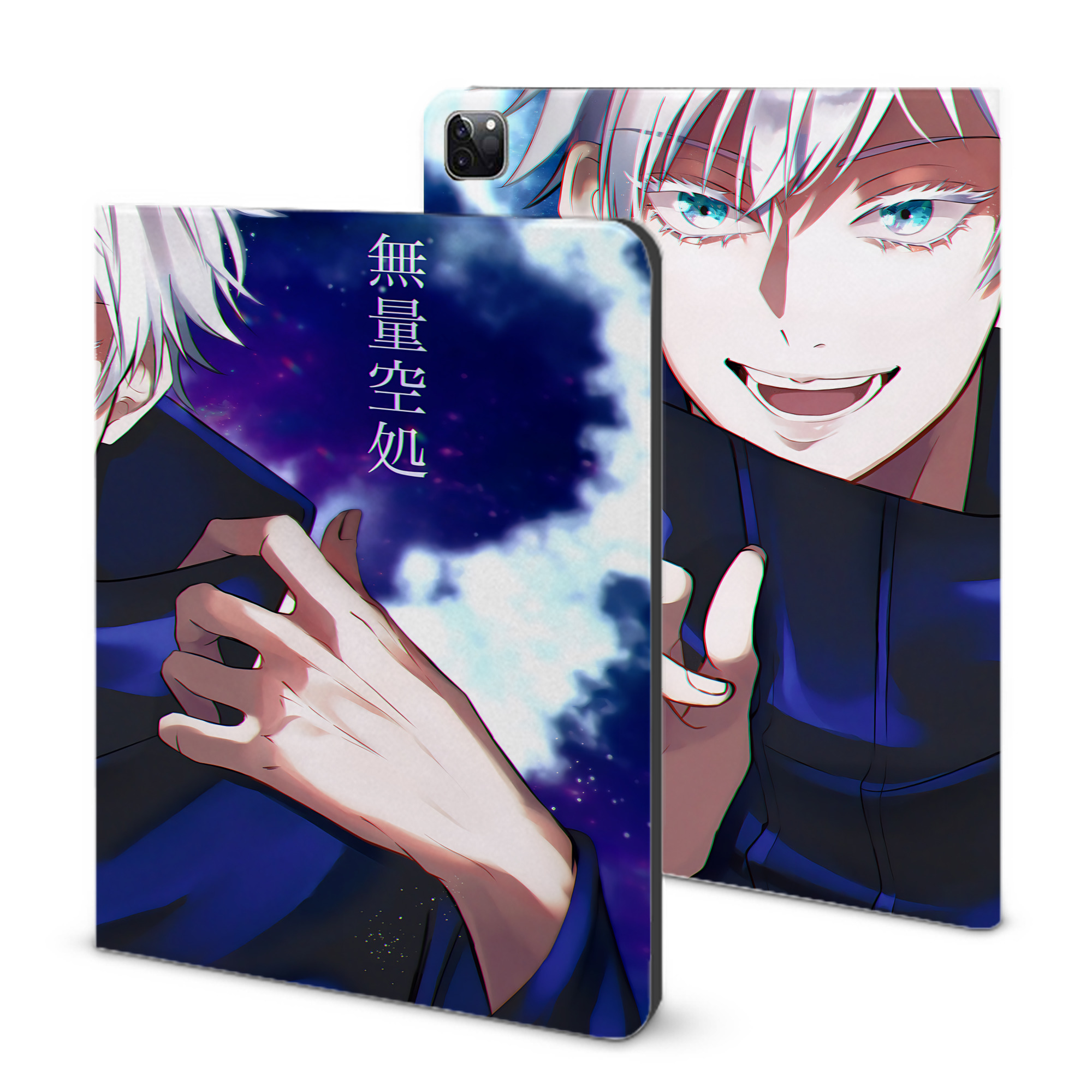 （画像用） 呪術廻戦 Jujutsu Kaisen IPad ケース ブック型 PUレザー TPU 耐衝撃 軽量 薄型 ペン収納なし 全面保護 IPad 各モデル対応